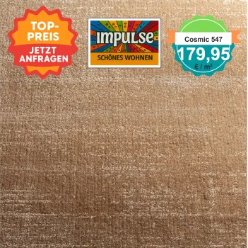 „Jab Cosmic Velours Teppich 4 m breit – weiches, luxuriöses Wohnzimmerambiente“